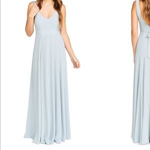 Show Me Your Mumu Steel Blue Maxi Gown